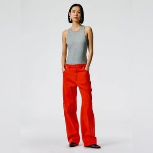 Tibi Garment Washed Twill Slouchy Carpenter Jean— Womens 29